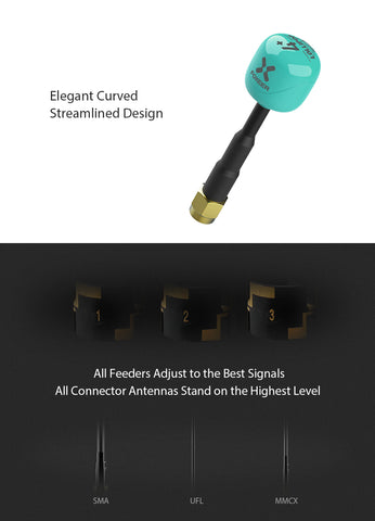 FOXEER Lollipop 4+plus Wire 2.6dBi FPV Drone 5.8G 2 Green