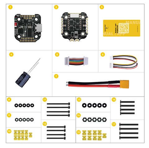 SpeedyBee F405 Mini Flight Controller Stack - BLS 35A 20x20 3-6S