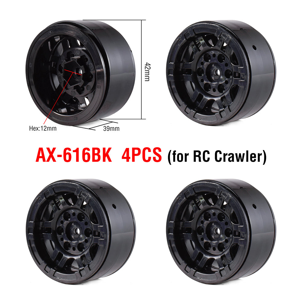 1.9" Tires Aluminum SCX10/TRX4 1.9mm for 1/10 SCX10 TRX4 D90