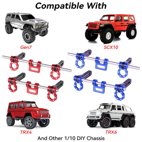 9IMOD 1/10 RC Aluminum Front & Rear Bumper Set for TRX4 TRX6 SCX10 Gen8 Crawler