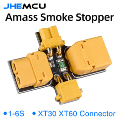 JHEMCU Smoke Stopper 1-6S 30V XT30 XT60 AMASS Connector For FPV Drone Quadcopter RC Airplane