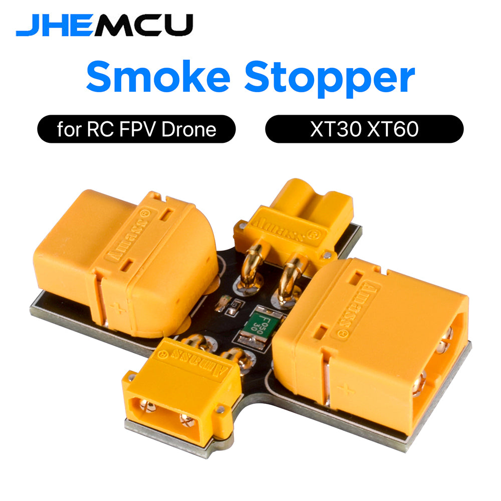 JHEMCU Smoke Stopper 1-6S 30V XT30 XT60 AMASS Connector For FPV Drone Quadcopter RC Airplane