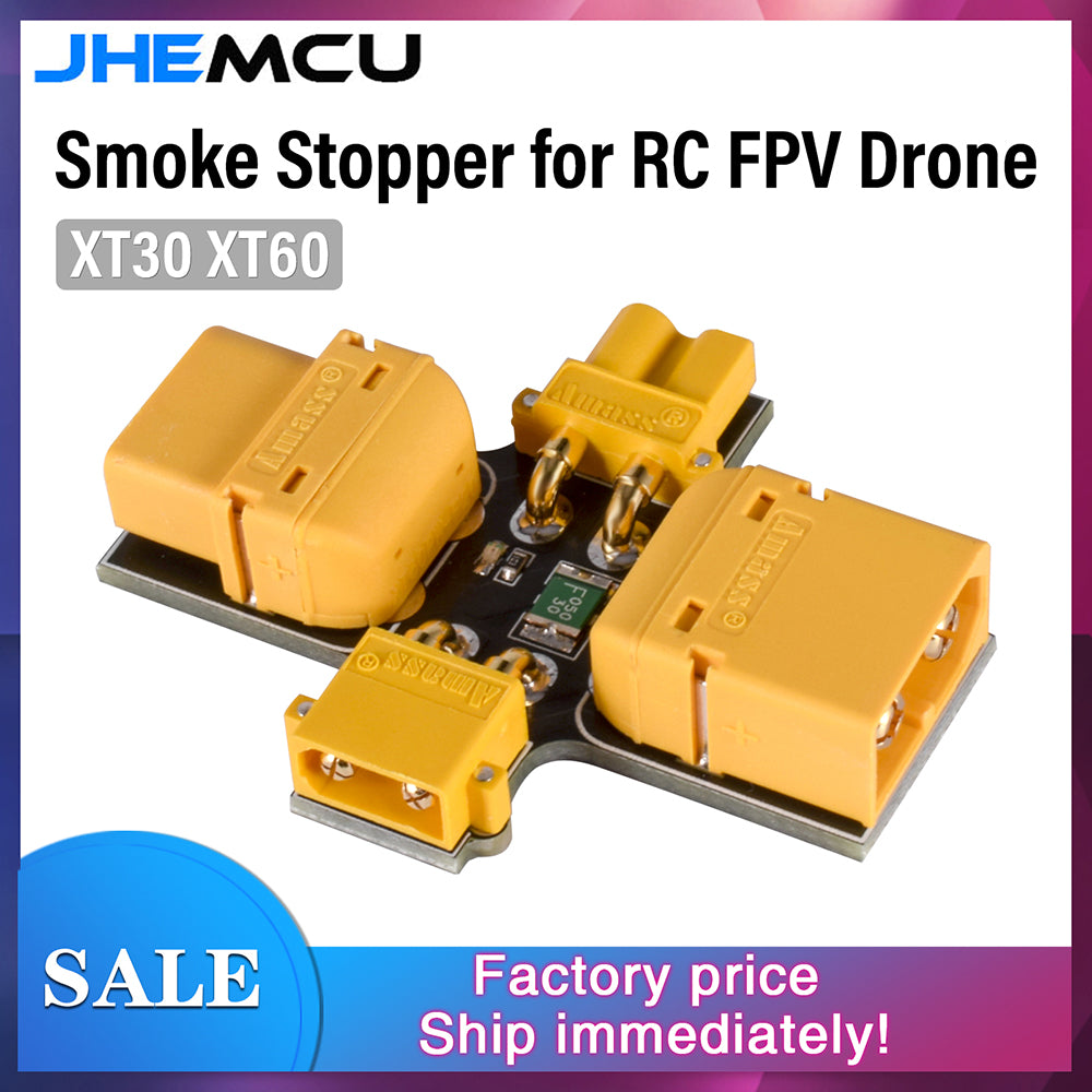 JHEMCU Smoke Stopper 1-6S 30V XT30 XT60 AMASS Connector For FPV Drone Quadcopter RC Airplane
