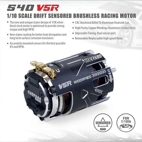Rocket 540-V5R Sensored Brushless Motor 3.175mm Shaft Diameter 6.5T