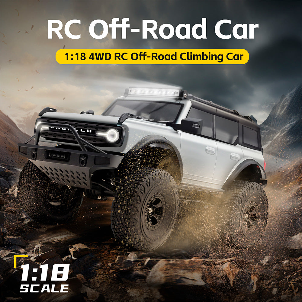Wltoys 184023 RC Car 9km/h Four-wheel Drive 1/18 Off-Road Car CCS Cruise Control Rubber Tires Remote Control Climbing