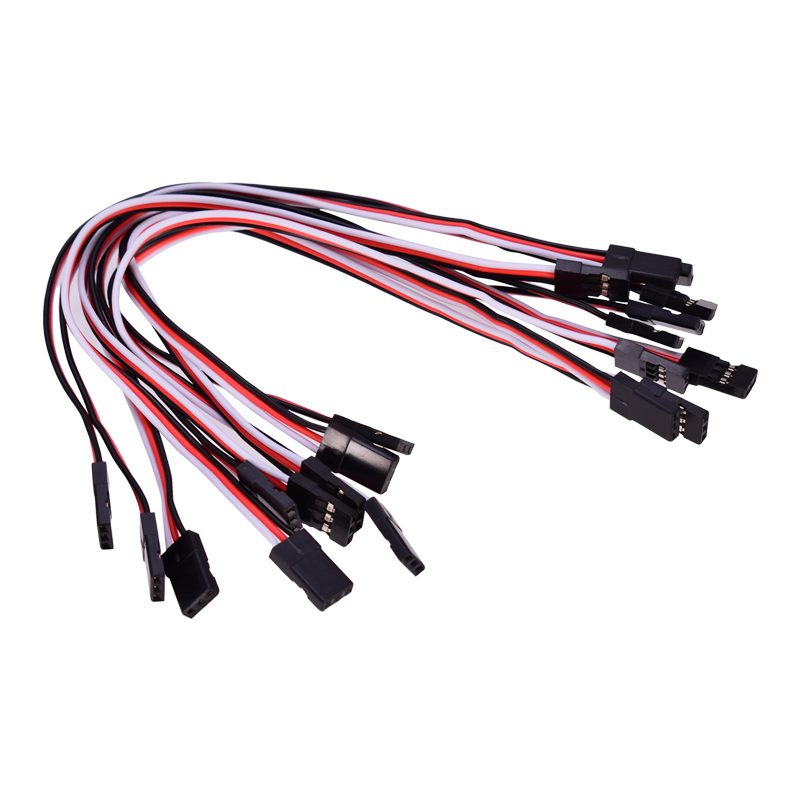 200mm RC Wire 30 futaba 3 JR Male/Male White/Red/Black 10