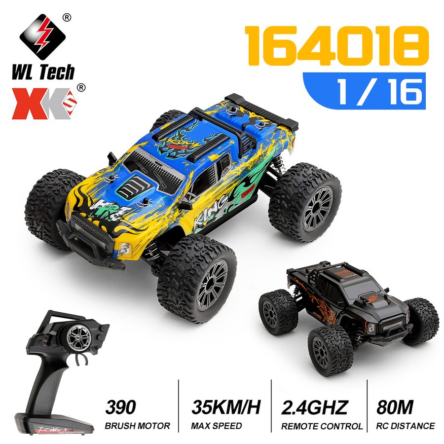 Car WLToys 164018 1/16 Brushed 4WD Monster Truck