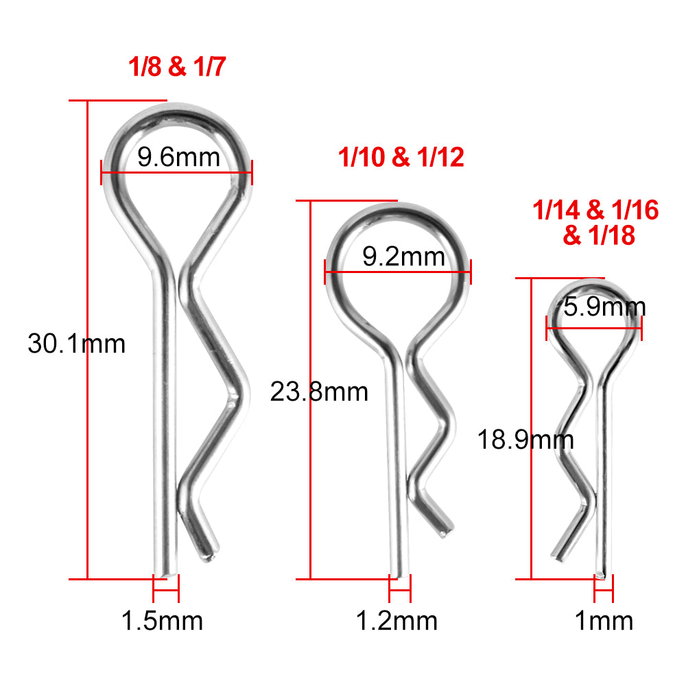 50/100pcs R Body Shell