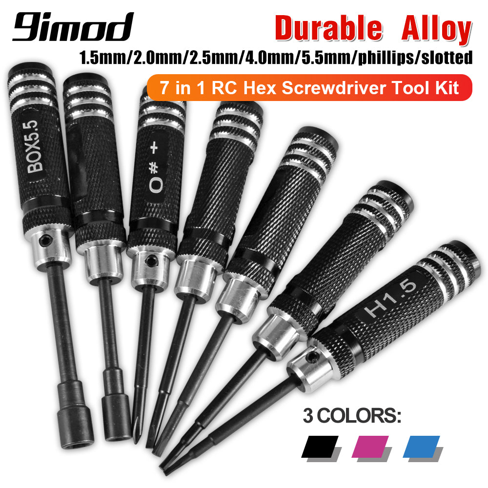 RC Hex Allen Screwdriver Set - 0.9~3.0mm Aluminum Driver