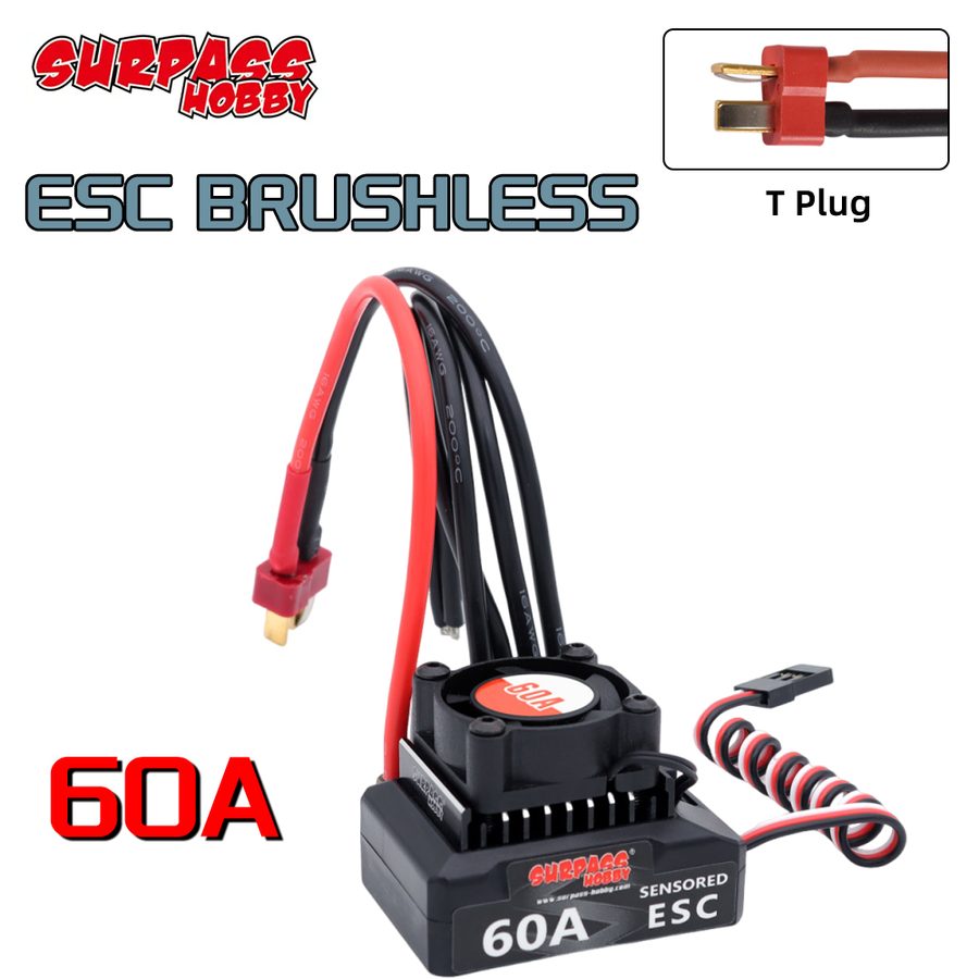 SURPASSHOBBY S60A Sensored Brushless ESC 1/10 1/12 Car