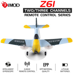 9IMOD Z61 3 Channel EPP Airplane with 2.4G Receiver, Built-in Gyroscope for Kids Beginner