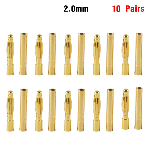 Battery Parts 5 Pair /10 2.0 3.0 3.5 4.0 5.0 5.5 6.0 8.0mm Connector