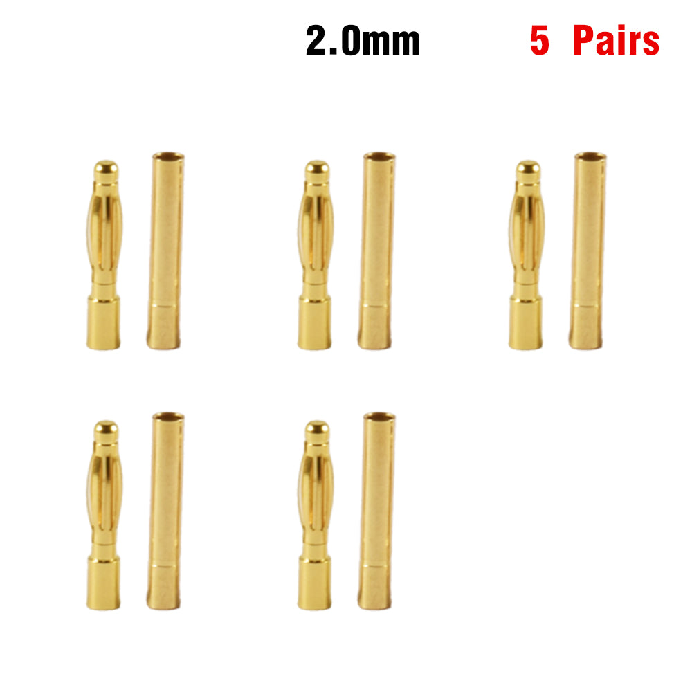 9IMOD 1/5/10Pair RC Bullet Connectors 2.0mm/3.0mm/3.5mm/4.0mm/5mm/5.5m