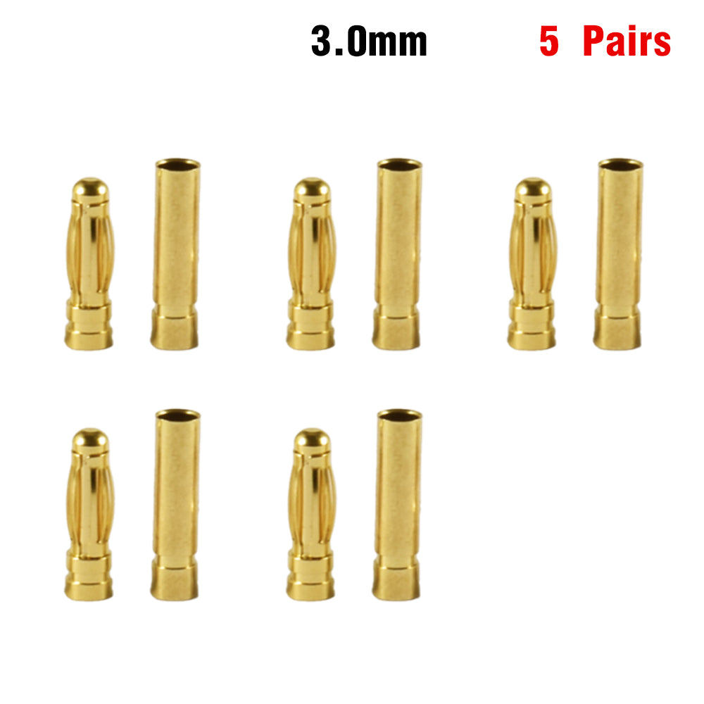 9IMOD 1/5/10Pair RC Bullet Connectors 2.0mm/3.0mm/3.5mm/4.0mm/5mm/5.5m