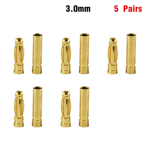 9IMOD 1/5/10Pair RC Bullet Connectors 2.0mm/3.0mm/3.5mm/4.0mm/5mm/5.5m