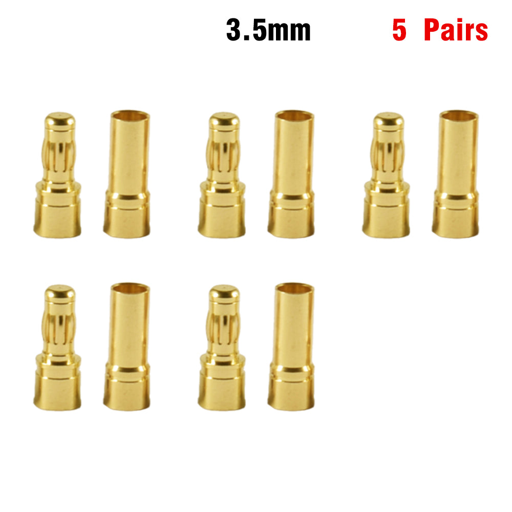 9IMOD 1/5/10Pair RC Bullet Connectors 2.0mm/3.0mm/3.5mm/4.0mm/5mm/5.5m