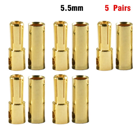 9IMOD 1/5/10Pair RC Bullet Connectors 2.0mm/3.0mm/3.5mm/4.0mm/5mm/5.5m