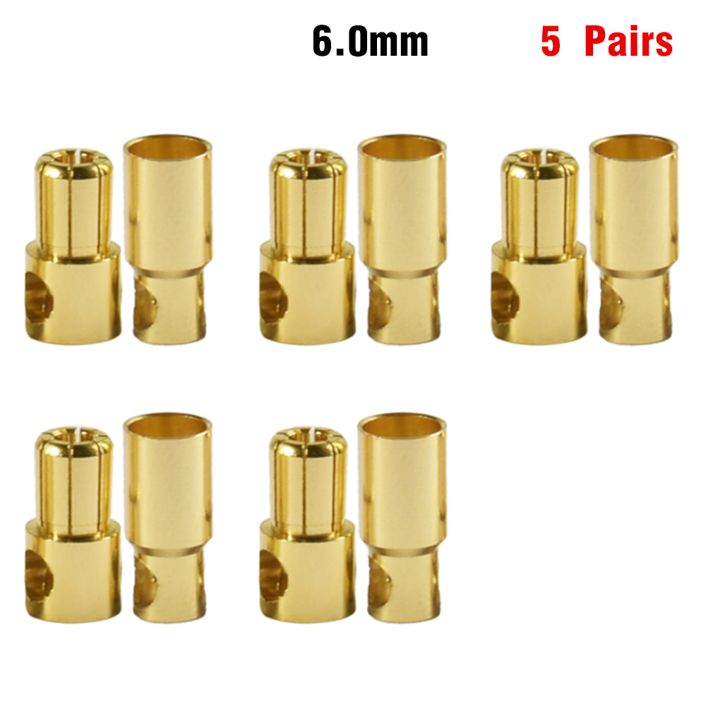 9IMOD 1/5/10Pair RC Bullet Connectors 2.0mm/3.0mm/3.5mm/4.0mm/5mm/5.5m