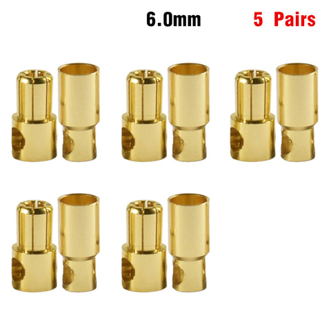 9IMOD 1/5/10Pair RC Bullet Connectors 2.0mm/3.0mm/3.5mm/4.0mm/5mm/5.5m