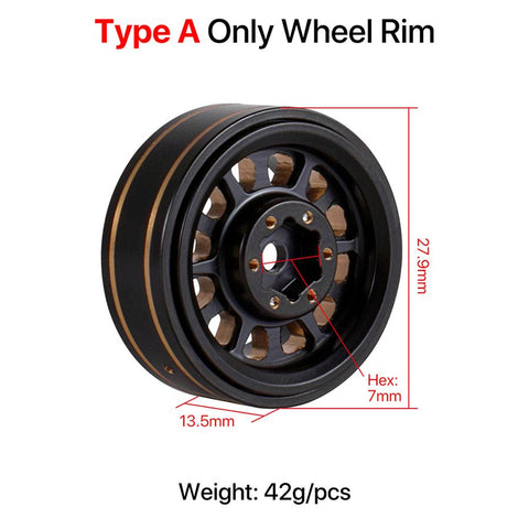 Wheel Hub / Tires Tire For 1/18 TRX4M 1/24 SCX24