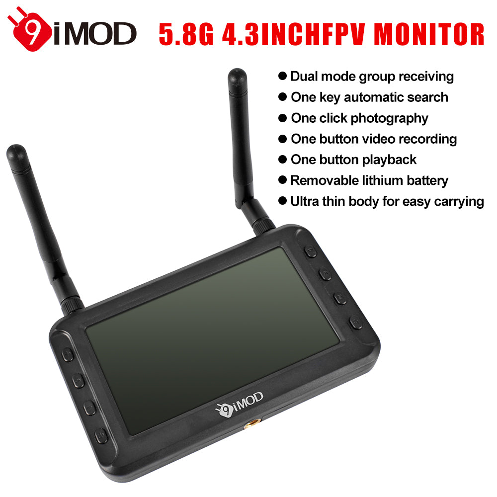 9imod 4.3 inch fpv HD Display 5.8g FPV Camera