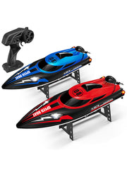 9IMOD HJ808 RC Boat 2.4G High-Speed Remote Control Racing Boat LED 370 Brushed Motor 25Km/h