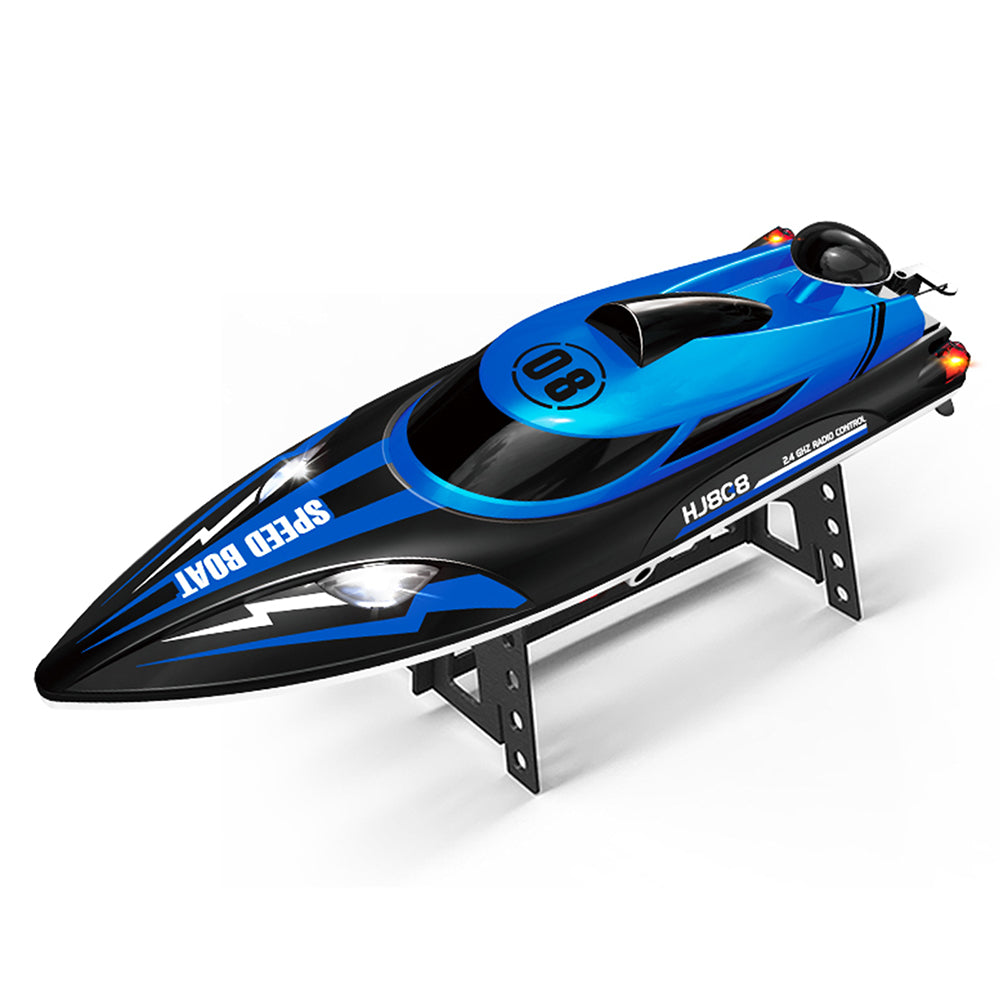 9IMOD HJ808 RC Boat 2.4G High-Speed Remote Control Racing Boat LED 370 Brushed Motor 25Km/h