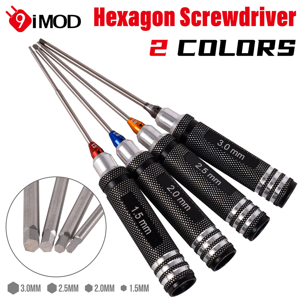 RC Hex Driver Set 4-Pack - 1.5/2.0/2.5/3.0mm with Hex Wrench Collars