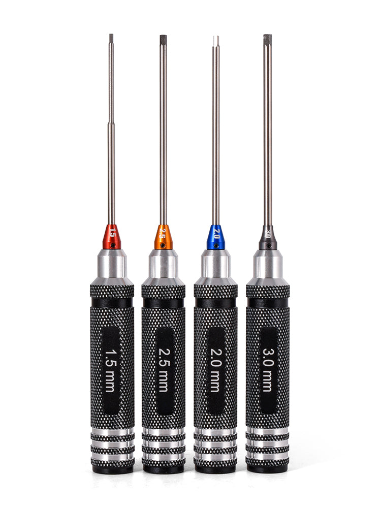 RC Hex Driver Set 4-Pack - 1.5/2.0/2.5/3.0mm with Hex Wrench Collars
