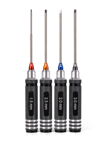 RC Hex Driver Set 4-Pack - 1.5/2.0/2.5/3.0mm with Hex Wrench Collars