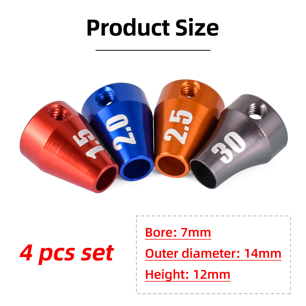 RC Hex Driver Set 4-Pack - 1.5/2.0/2.5/3.0mm with Hex Wrench Collars