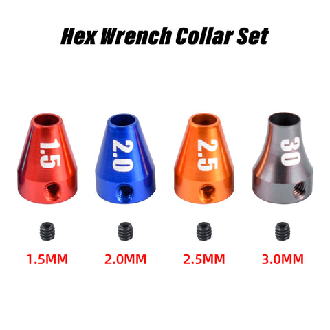 RC Hex Driver Set 4-Pack - 1.5/2.0/2.5/3.0mm with Hex Wrench Collars