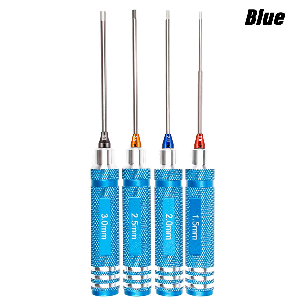 RC Hex Driver Set 4-Pack - 1.5/2.0/2.5/3.0mm with Hex Wrench Collars