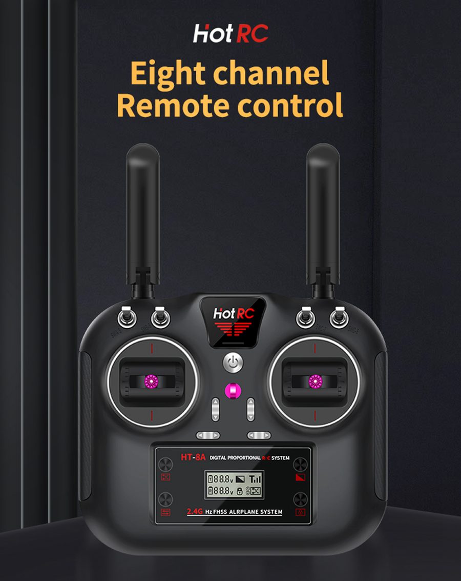 HOTRC HT-8A 8CH Transmitter +F-08A Receiver