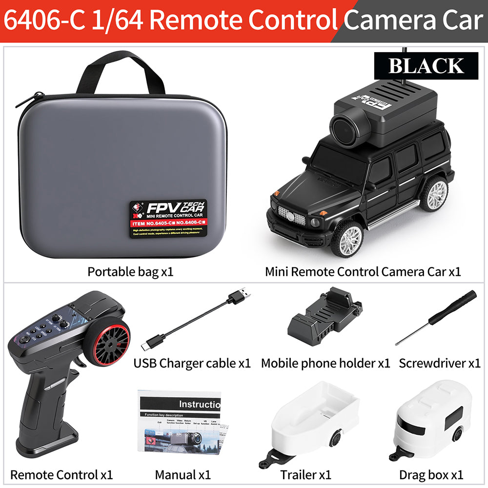 WLtoys RC Cars 1:64 Mini 6406 6406C HD Camera RC Racing Car Toy 120° Wide Angle 2.4G 720P APP Control Mini Car Dual Control WLtoys RC Cars 1:64 Mini 6406 6406C HD Camera Car  120° Wide Angle 2.4G 720P Dual Control