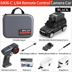WLtoys RC Cars 1:64 Mini 6406 6406C HD Camera RC Racing Car Toy 120° Wide Angle 2.4G 720P APP Control Mini Car Dual Control WLtoys RC Cars 1:64 Mini 6406 6406C HD Camera Car  120° Wide Angle 2.4G 720P Dual Control