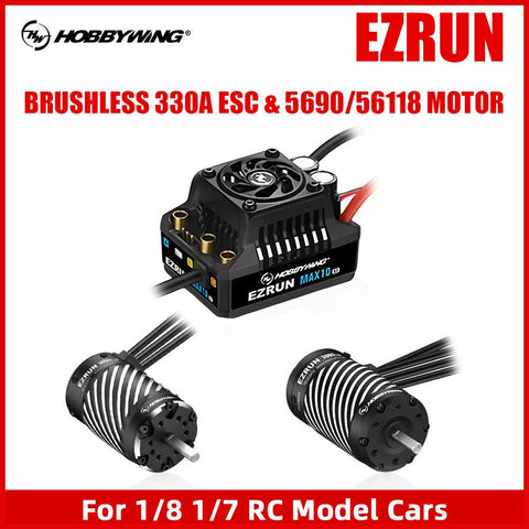 HOBBYWING 5690-2400KV Sensorless Brushless Motor +330A Sensored ESC
