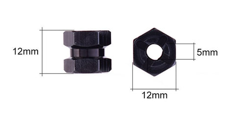 RC Rock Crawler Monster Truck Car Tires 12mm Black