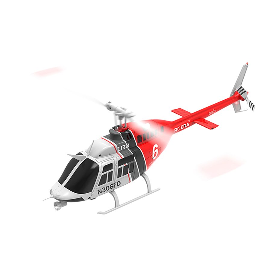 C138 BELL-206 1/33 6CH Single Rotor Flybarless Helicopter