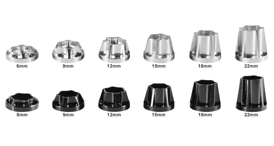 2pcs 4pcs 1.9 2.2 inch Wheel Hub Aluminum SCX10 VP 6mm/ 9mm/ 12mm
