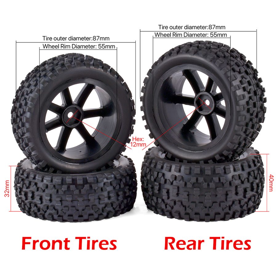 RC Racing 1/10 Off-Road Buggy Wheels Y10421W Y10421B