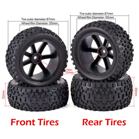 RC Racing 1/10 Off-Road Buggy Wheels Y10421W Y10421B