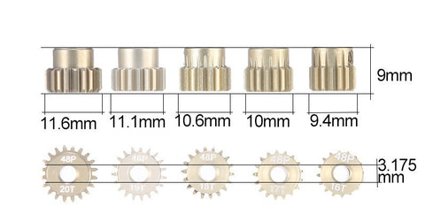 Pinion Gear 48DP 16T 17T 18T 19T 20T Combo