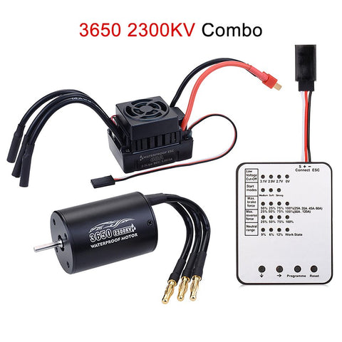 Waterproof 3650 2300KV 3100KV 3900KV Brushless Motor 60A ESC