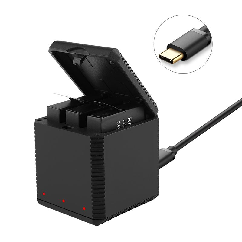 Insta360 Fast Charging Box 3-Battery Storage Charger with Type-C