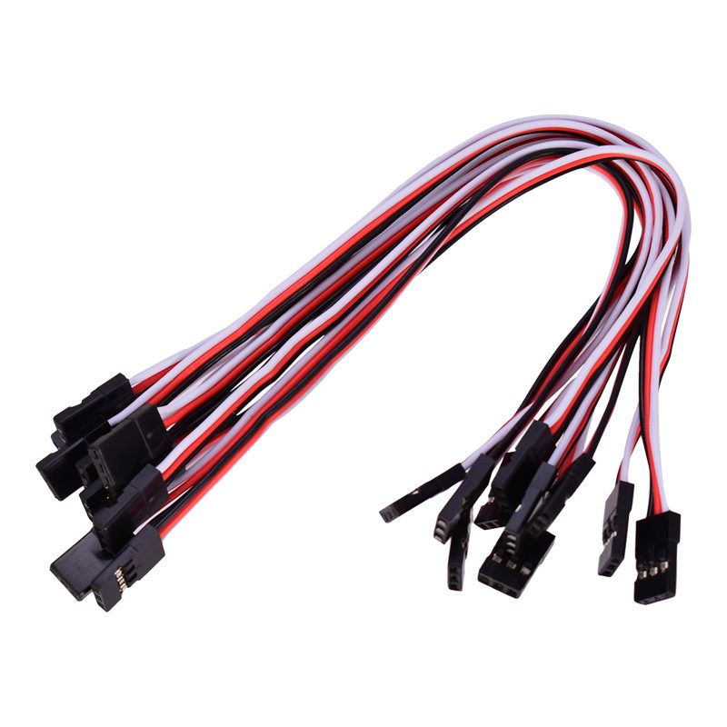 200mm RC Wire 30 futaba 3 JR Male/Male White/Red/Black 10