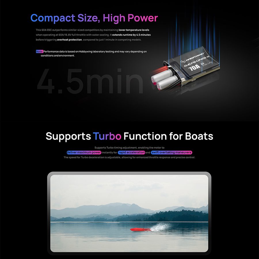 HOBBYWING SeaKing Pro 70A G2 Boat Brushless ESC
