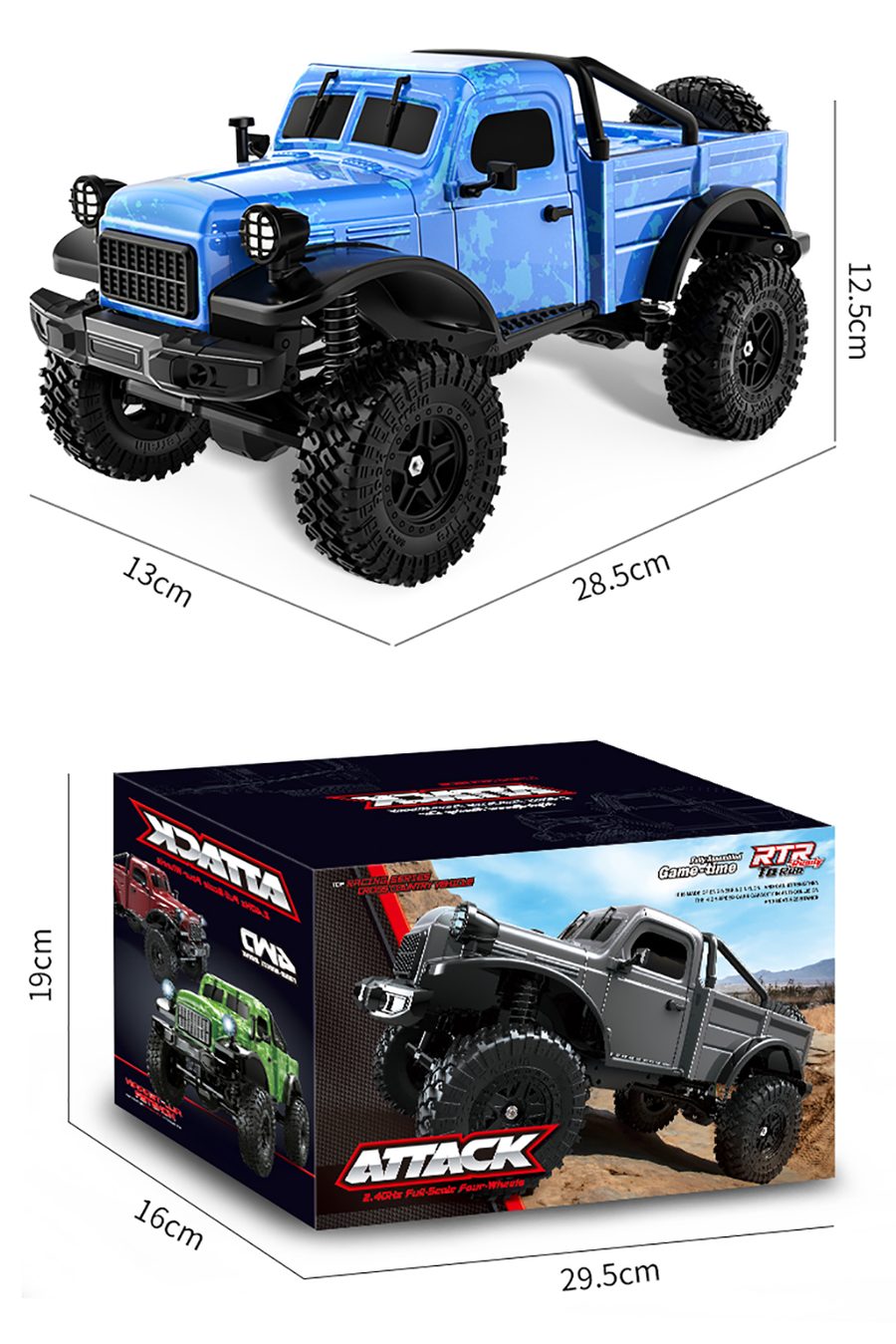 Car JJRC C8813 1/18 Scale Rock Crawler