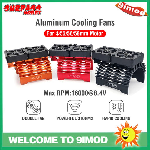 A1 Surpass 1/5 55/56/58mm Brushless Motor Fan 8.4V/16000 Cooling Red