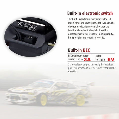SURPASSHOBBY S60A Sensored Brushless ESC 1/10 1/12 Car